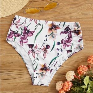 Size small flower high waist bikini bottoms